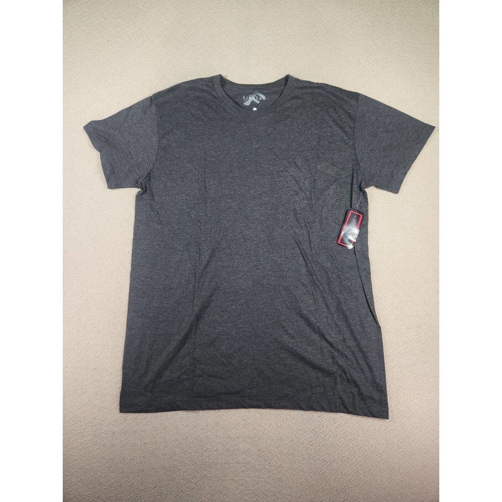 Fission Shirt Mens Large L Gray Stretch Cotton Blend Pullover Crew Neck NWT 13